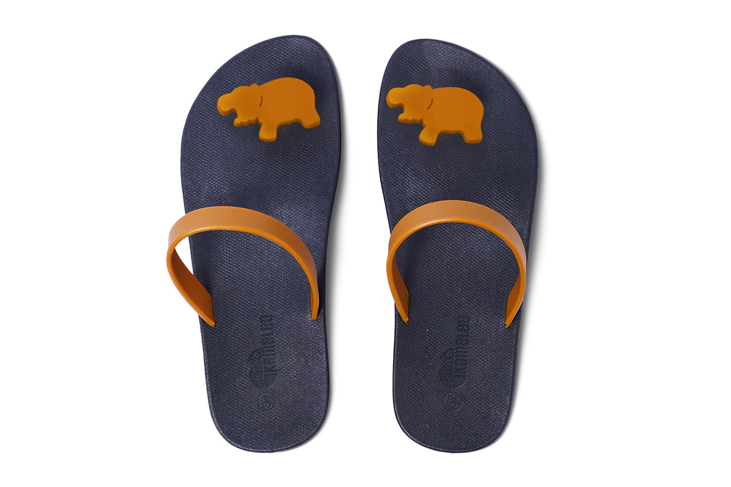 Poppi Hippo Black Sole Caramel Strap