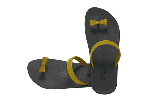 Poppi Bow Black Sole Caramel Strap