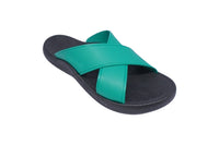 Crossy Black Sole Green Strap
