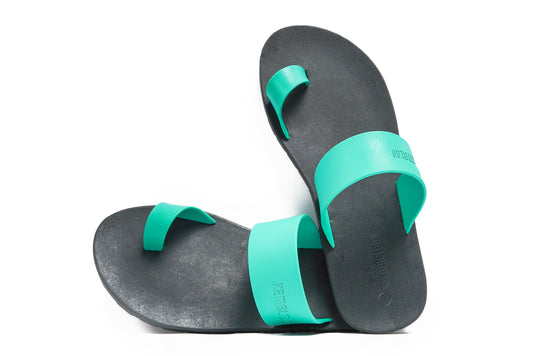 Pop Thumb Black Sole Green Strap