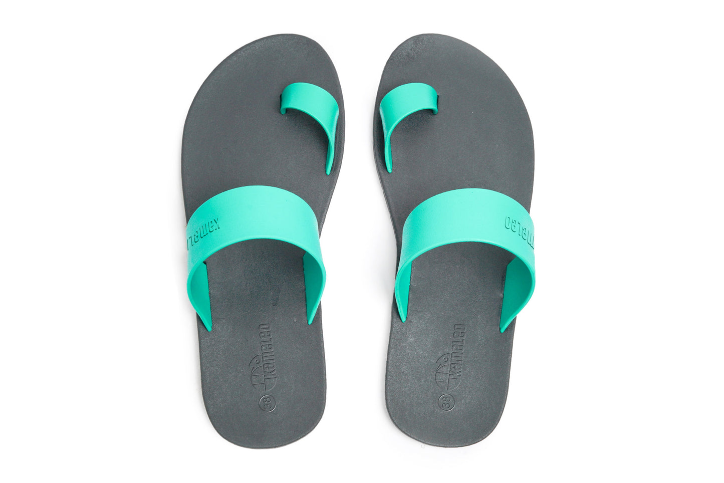 Pop Thumb Black Sole Green Strap