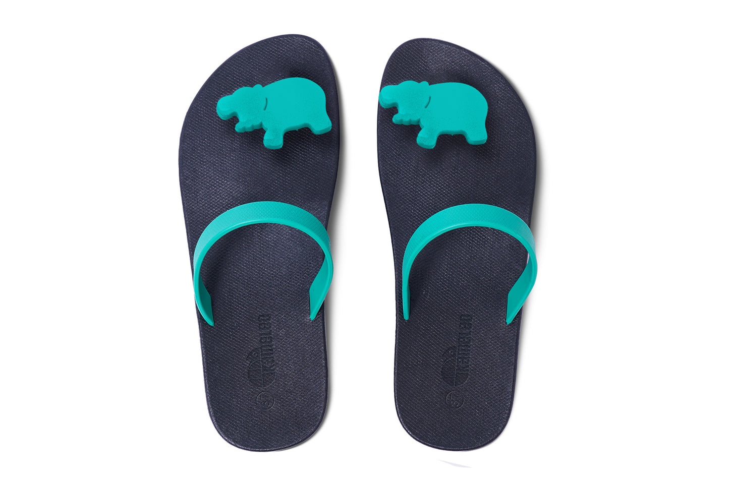 Poppi Hippo Black Sole Green Strap