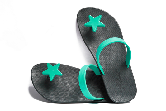 Poppi Star Black Sole Green Strap