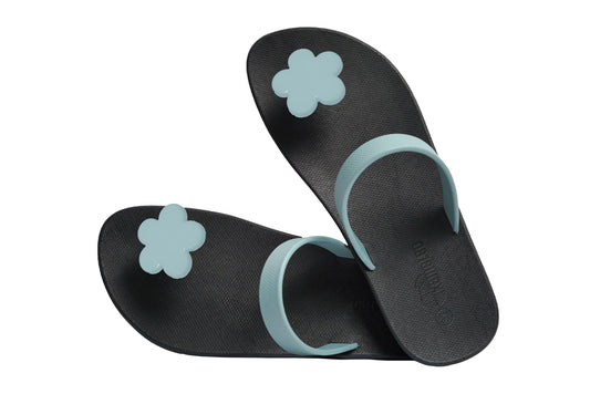Poppi Flora Black Sole Grey Strap