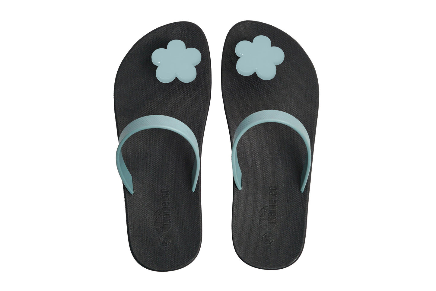 Poppi Flora Black Sole Grey Strap