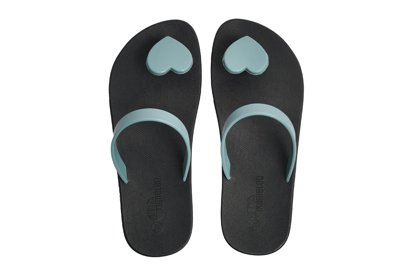 Poppi Heart Black Sole Grey Strap
