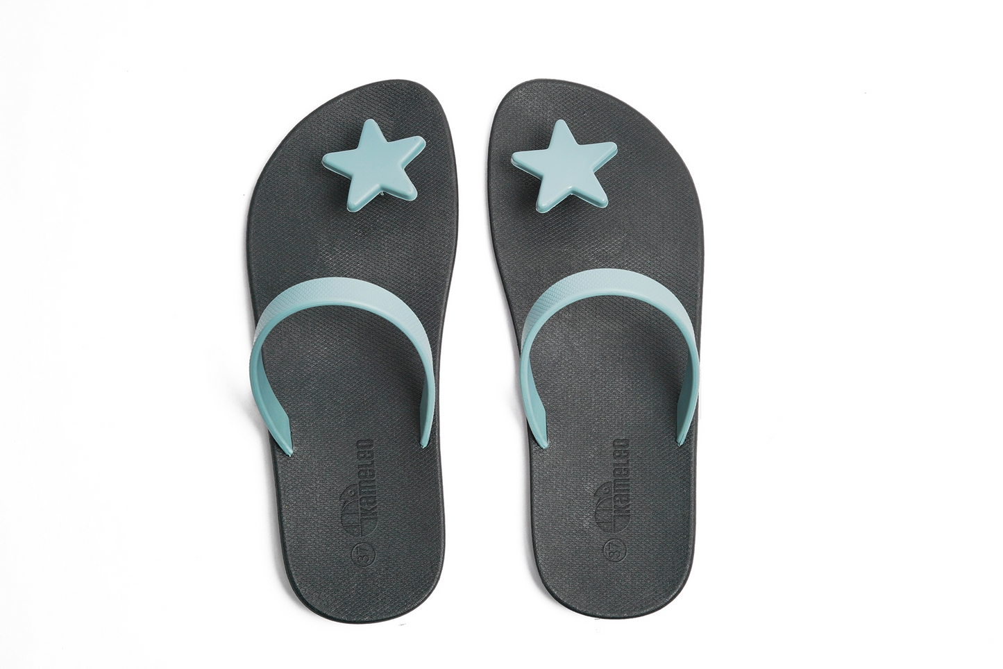Poppi Star Black Sole Grey Strap