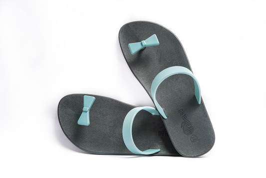 Poppi Bow Black Sole Grey Strap