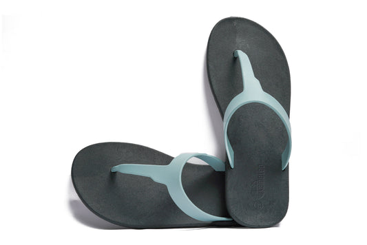 Thongs Black Sole Grey Strap