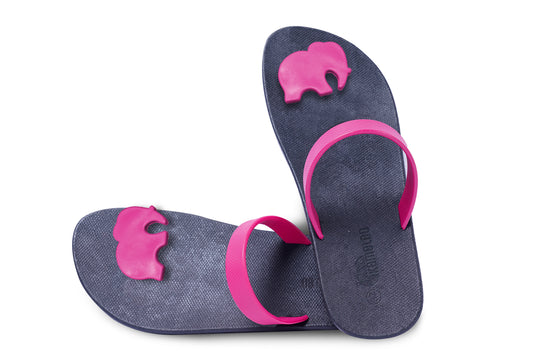 Poppi Ellie Black Sole Pink Strap
