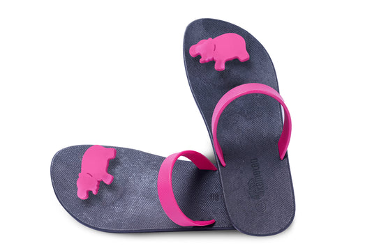 Poppi Hippo Black Sole Pink Strap