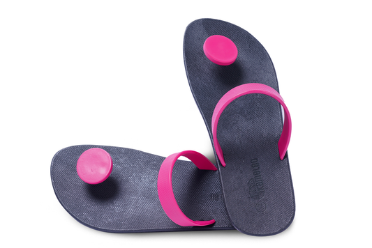 Poppi Dot Black Sole Pink Strap