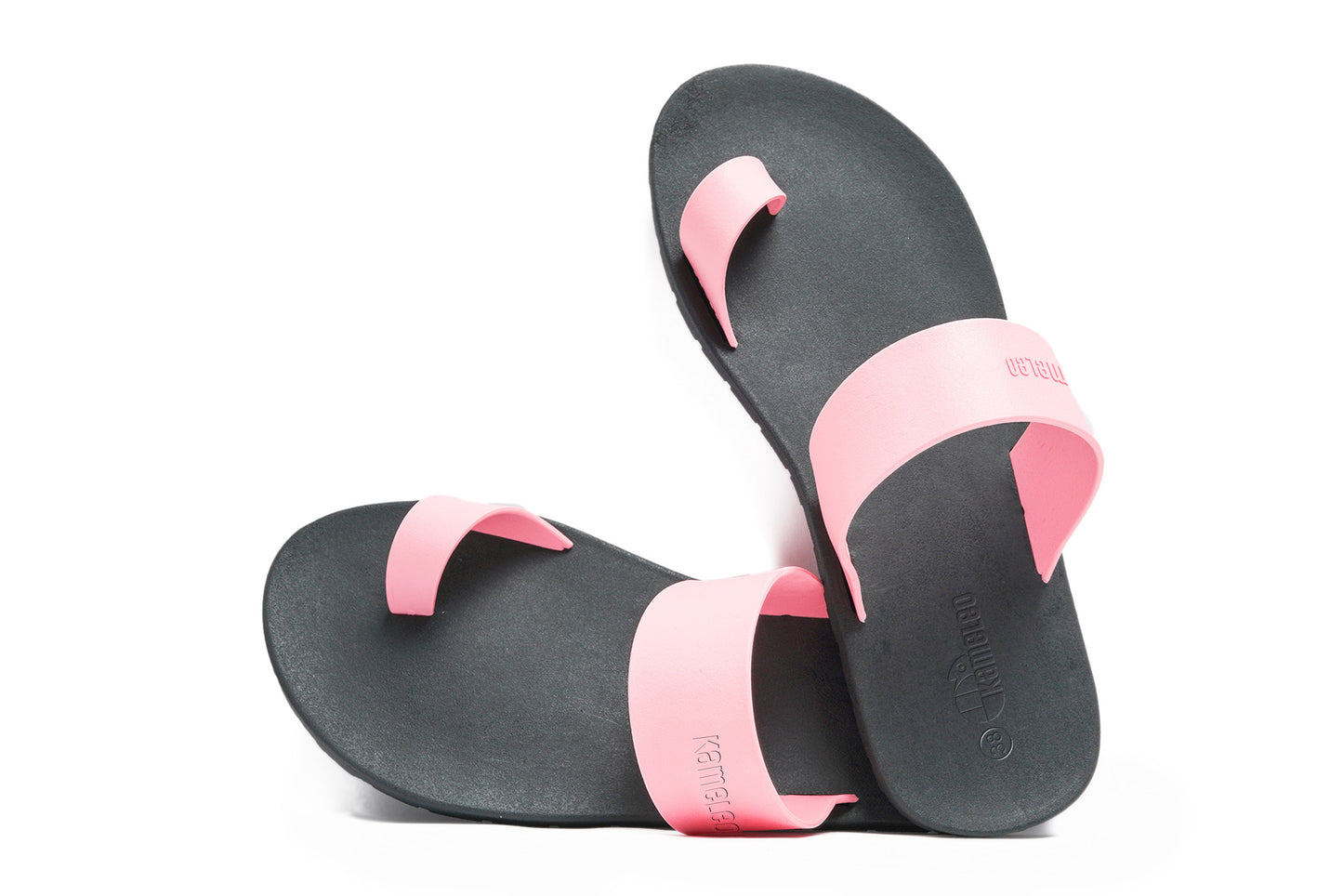 Pop Thumb Black Sole LightPink Strap