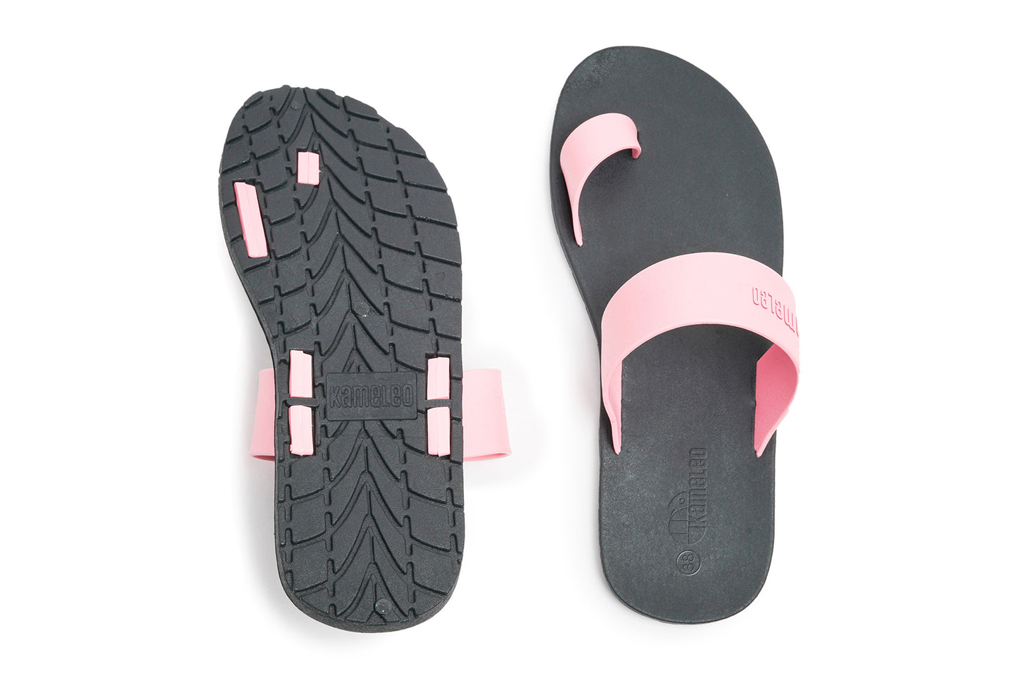 Pop Thumb Black Sole LightPink Strap
