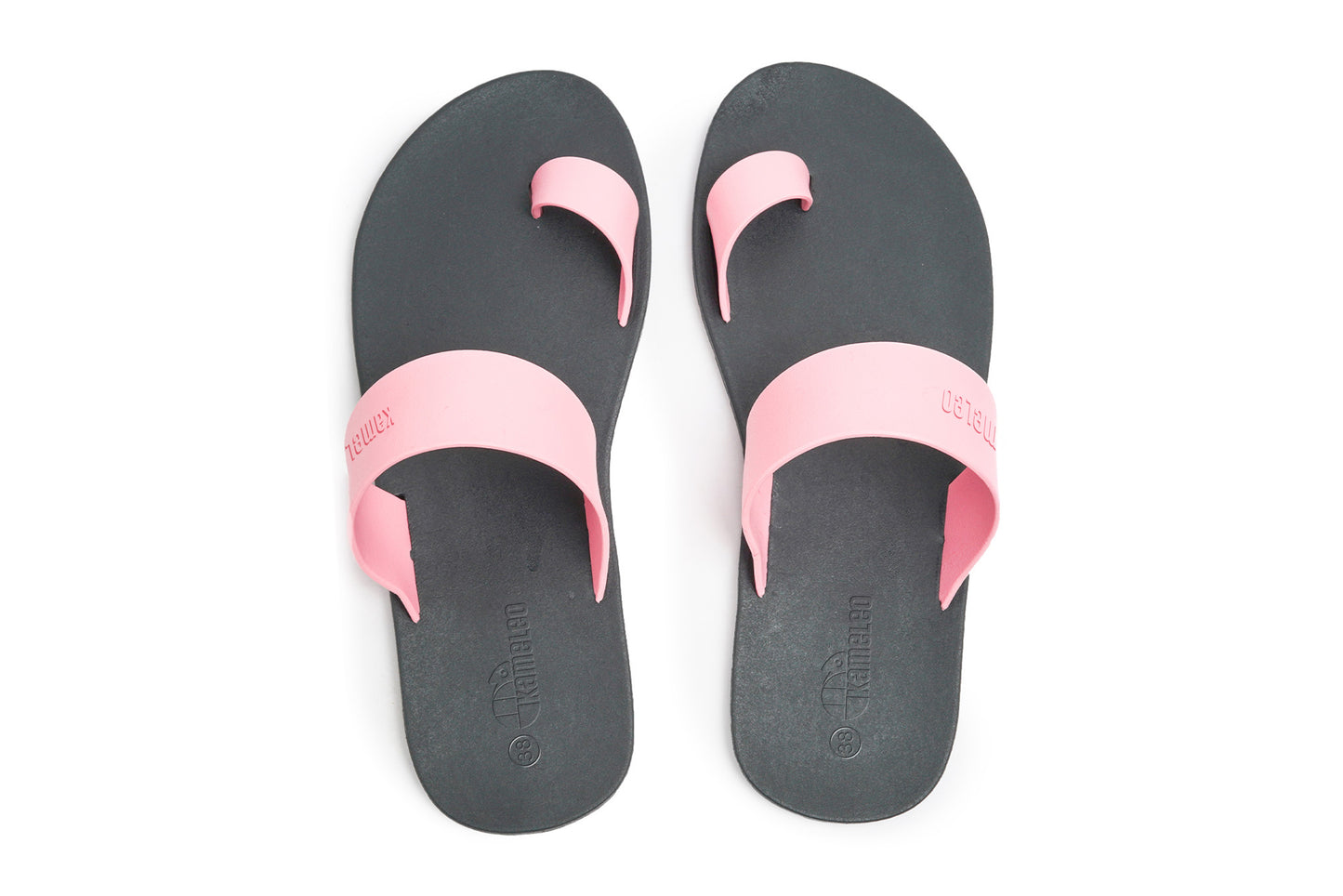 Pop Thumb Black Sole LightPink Strap