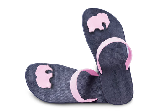 Poppi Ellie Black Sole LightPink Strap