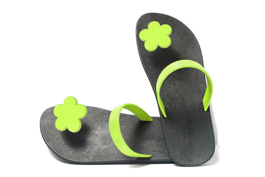 Poppi Flora Black Sole Lime Strap