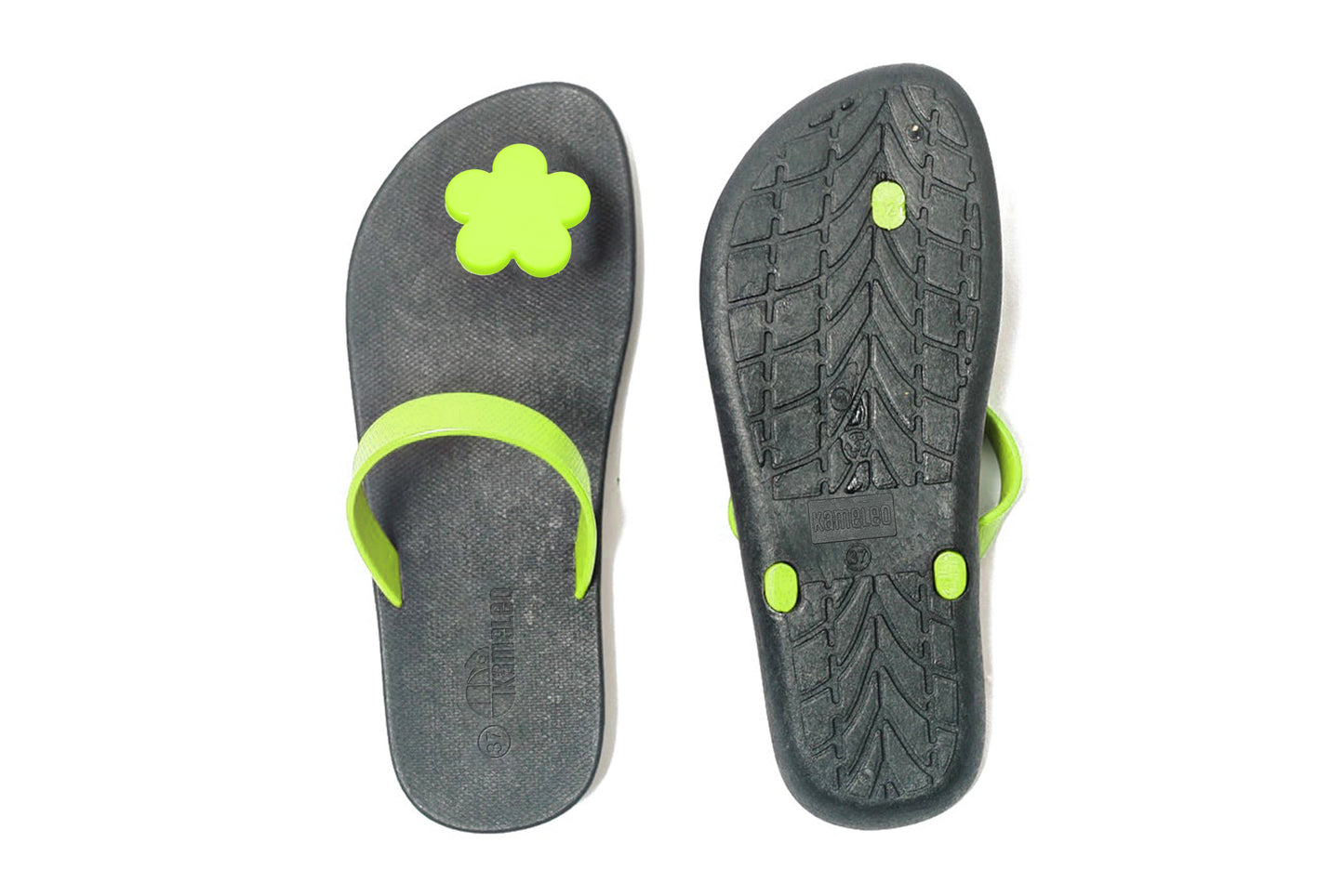Poppi Flora Black Sole Lime Strap