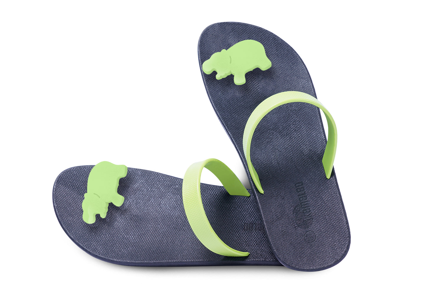 Poppi Hippo Black Sole Lime Strap