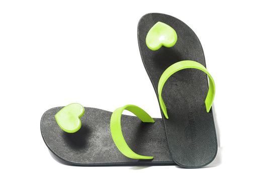 Poppi Heart Black Sole Lime Strap