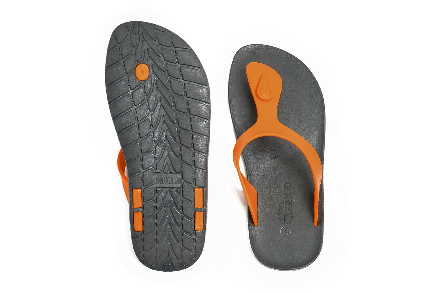 Candy Black Sole Orange Strap