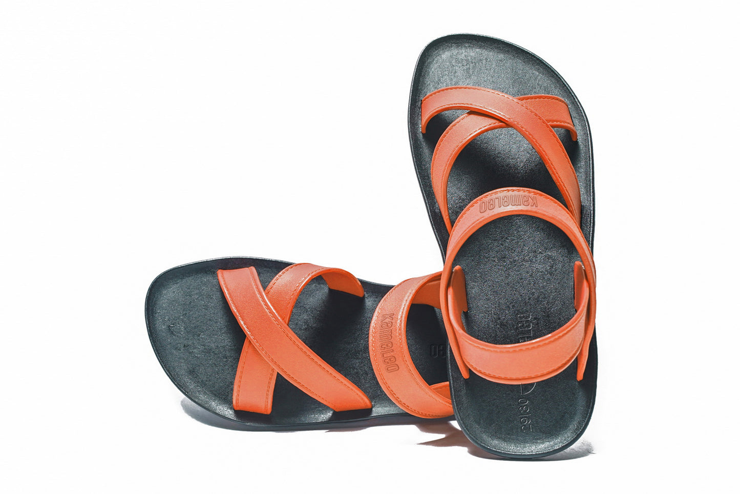 Cross Plus Kids Black Sole Orange Strap