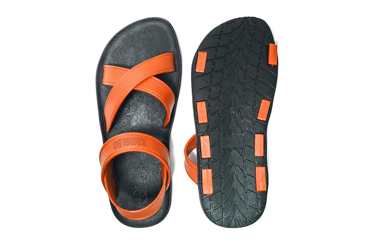Cross Plus Kids Black Sole Orange Strap