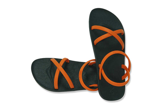 Cross Slim Black Sole Orange Strap