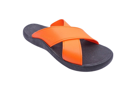 Crossy Black Sole Orange Strap