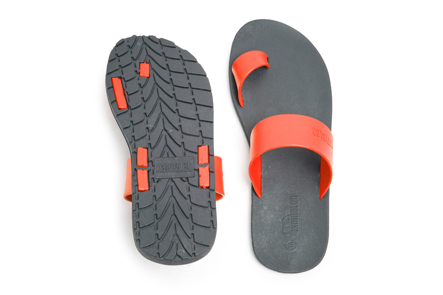 Pop Thumb Black Sole Orange Strap
