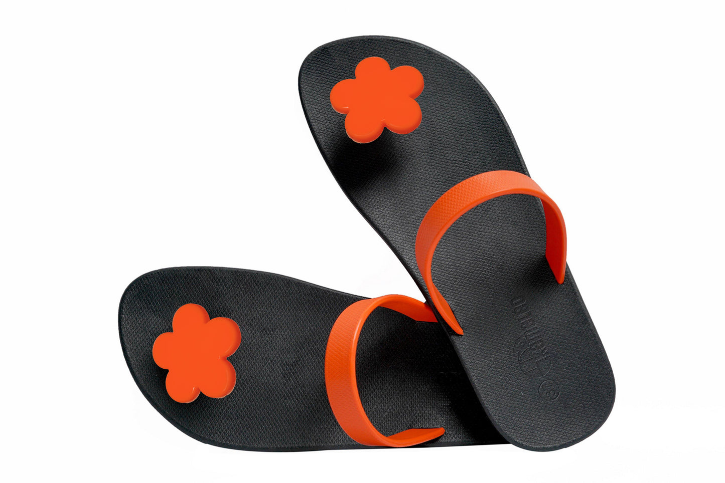 Poppi Flora Black Sole Orange Strap