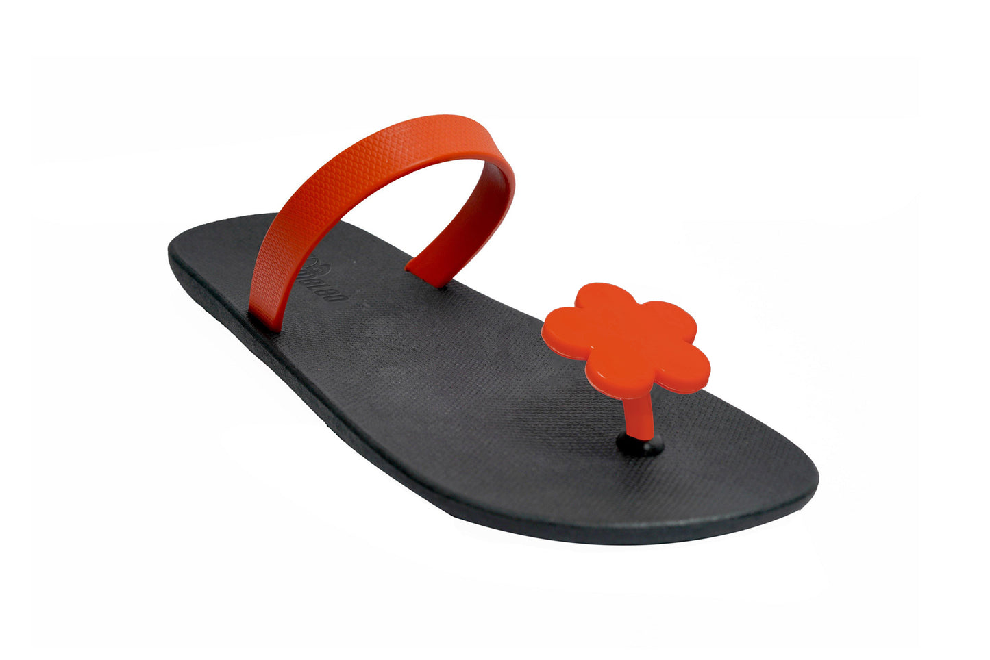 Poppi Flora Black Sole Orange Strap