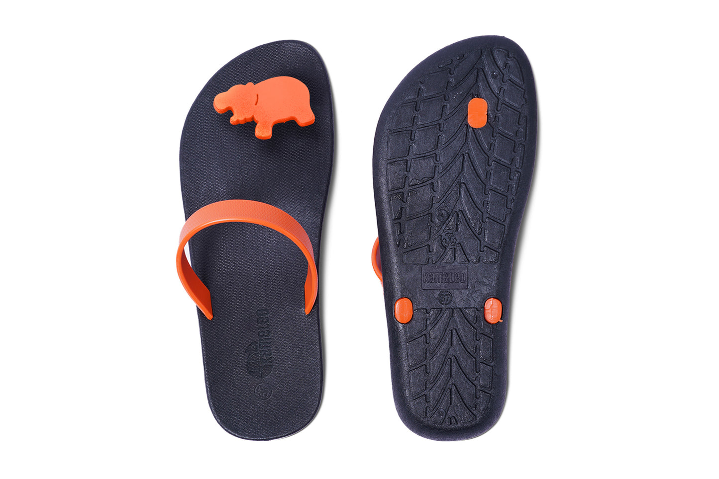 Poppi Hippo Black Sole Orange Strap