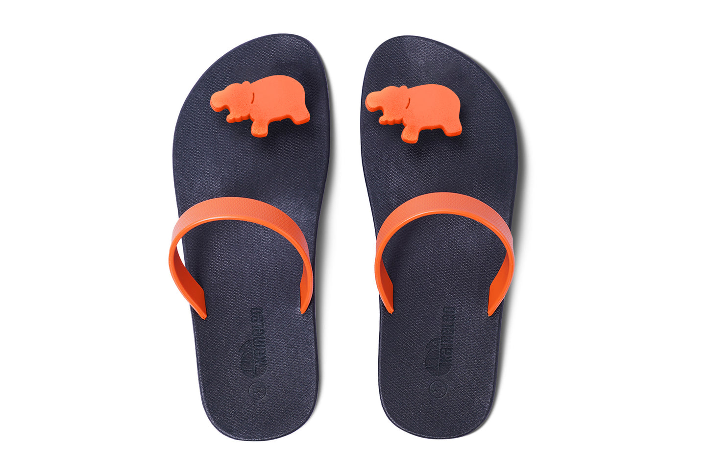 Poppi Hippo Black Sole Orange Strap