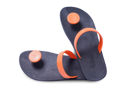 Poppi Dot Black Sole Orange Strap