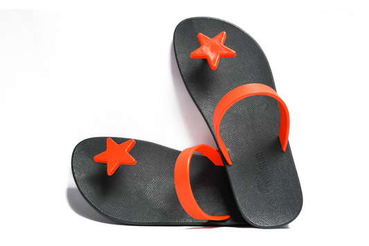 Poppi Star Black Sole Orange Strap