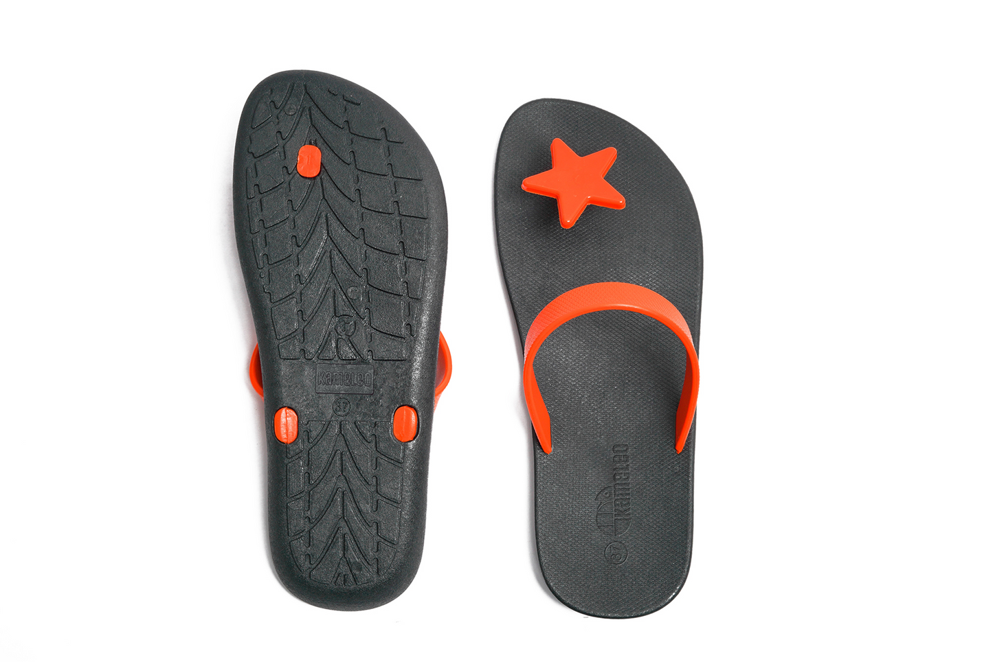 Poppi Star Black Sole Orange Strap