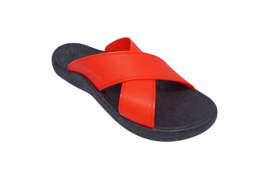 Crossy Black Sole Red Strap