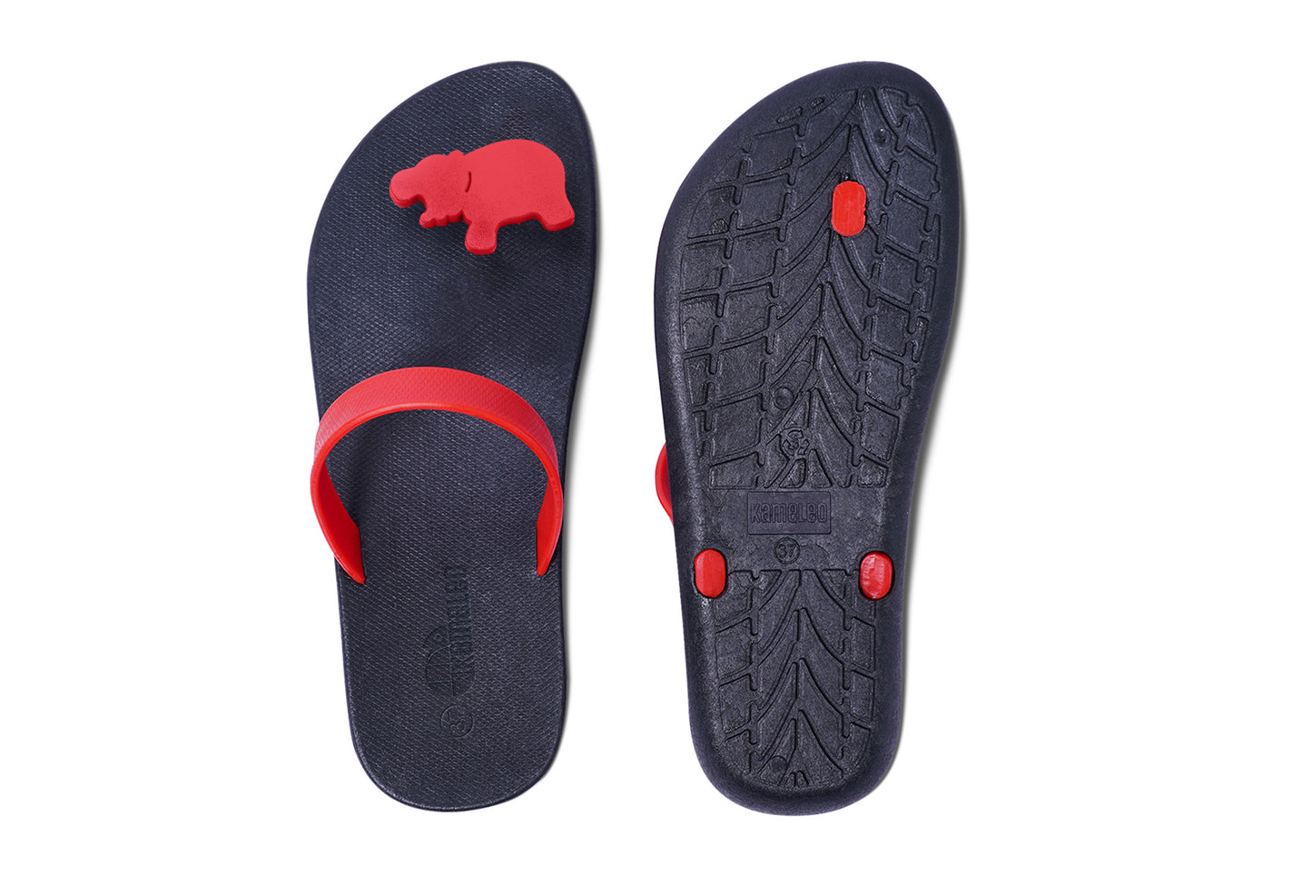 Poppi Hippo Black Sole Red Strap