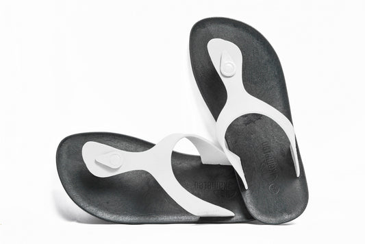 Candy Black Sole White Strap