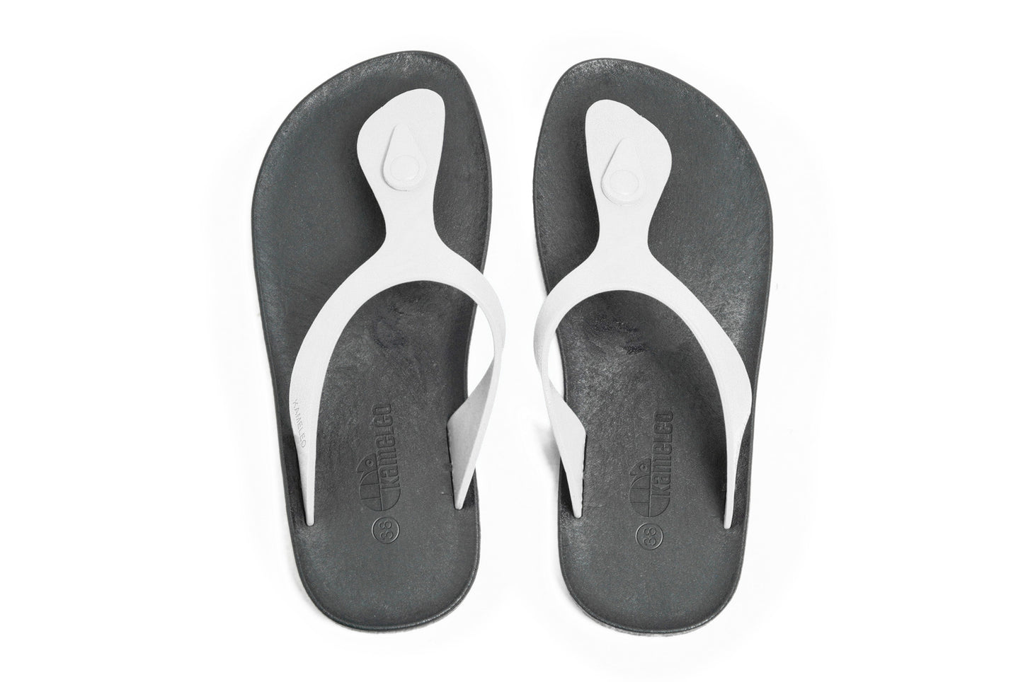 Candy Black Sole White Strap