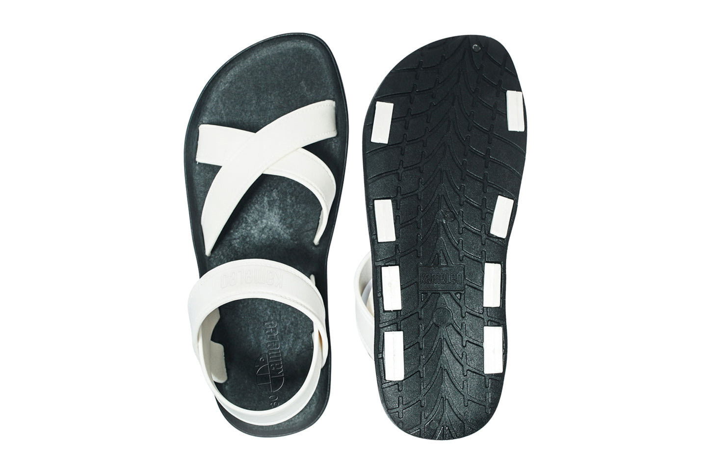 Cross Plus Kids Black Sole White Strap
