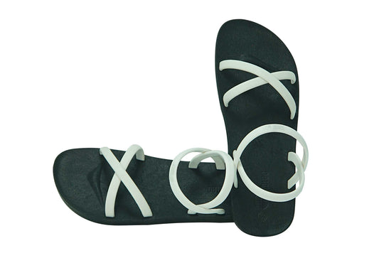 Cross Slim Black Sole White Strap