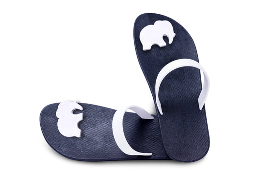 Poppi Ellie Black Sole White Strap