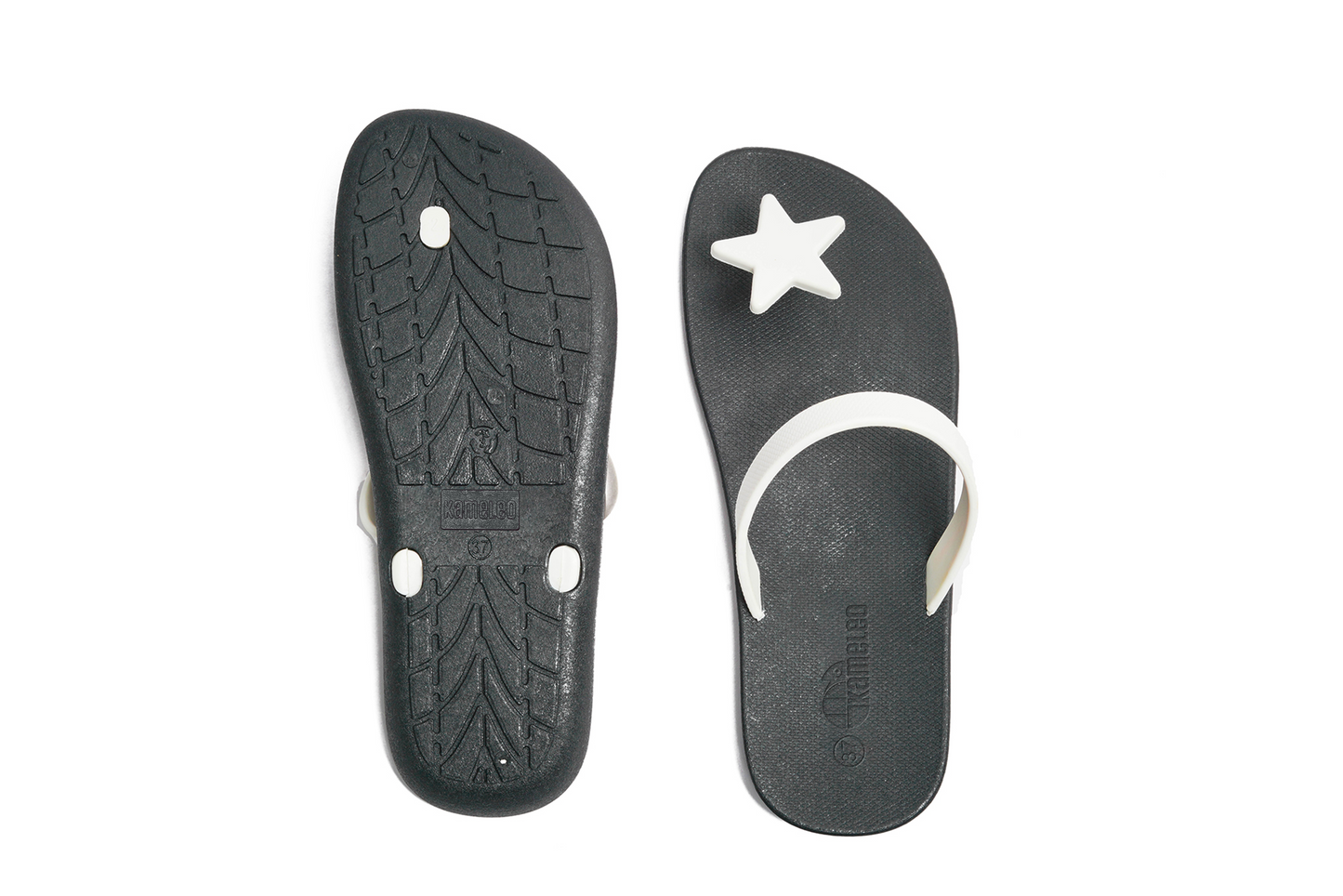 Poppi Star Black Sole White Strap