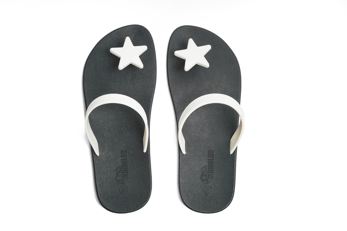 Poppi Star Black Sole White Strap
