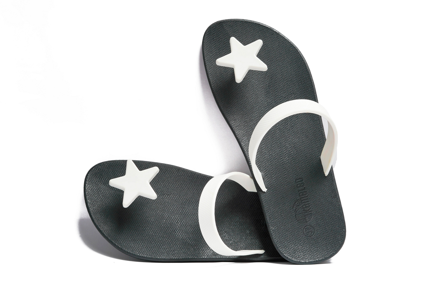 Poppi Star Black Sole White Strap