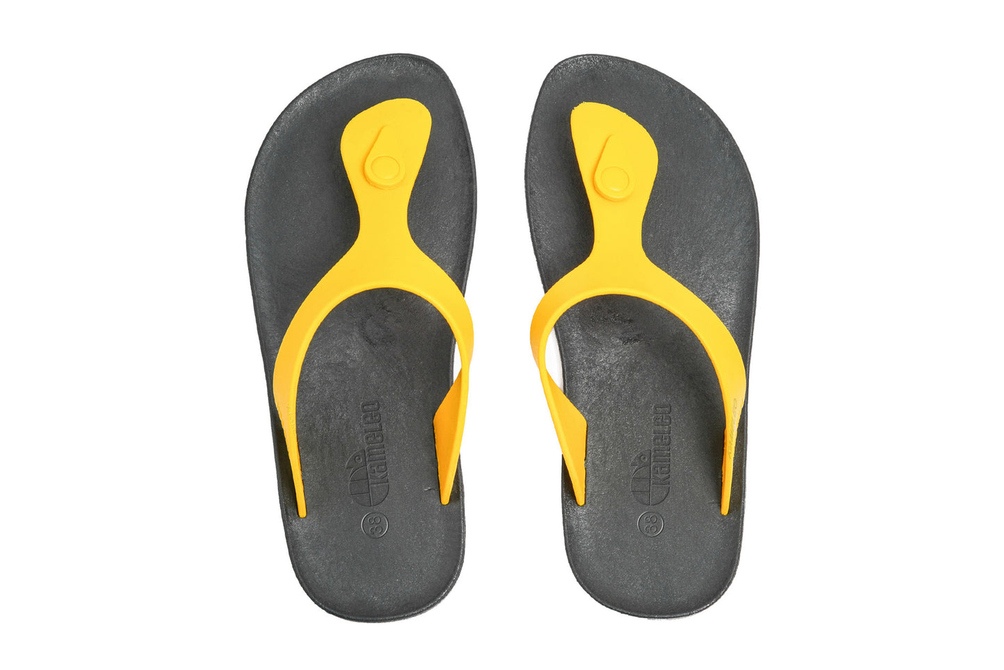 Candy Black Sole Yellow Strap