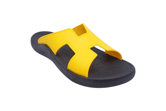 Hermey Black Sole Yellow Strap