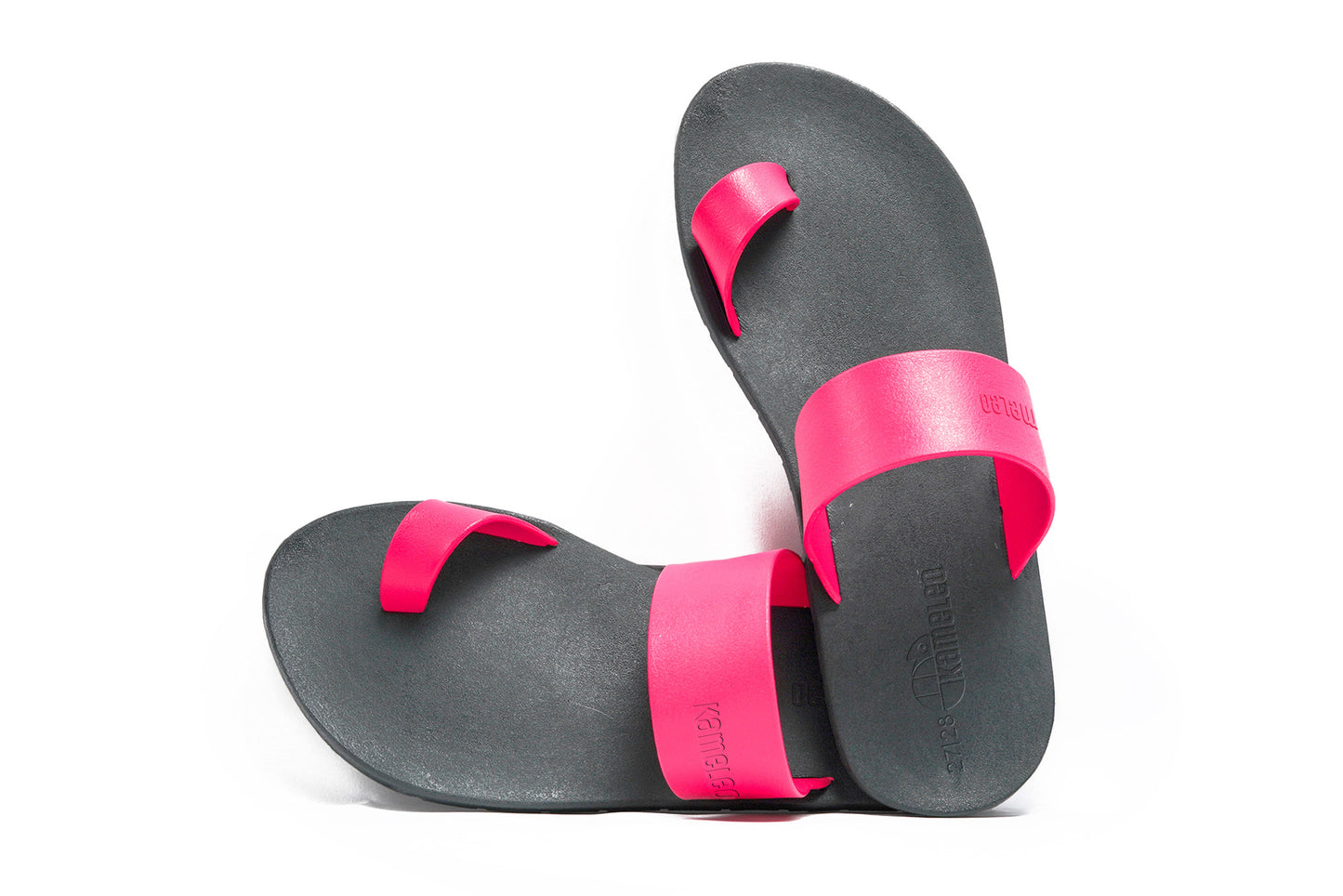 Pop Thumb Kids Black Sole Pink Strap